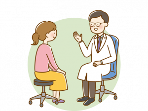 画像:医師に相談