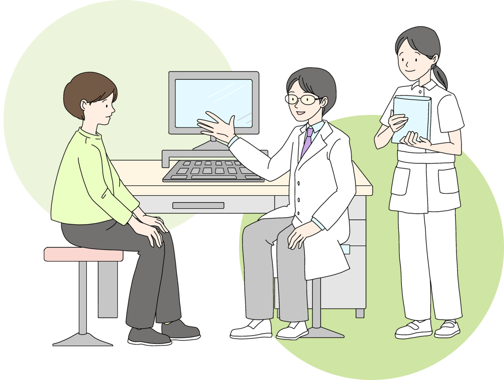 画像:医師と患者